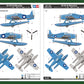 Decoraciones del caza con flotadores del F4F-3S Wildcatfish en escala 1:48 de Hobby Boss referencia 81729
