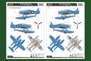 Decoraciones del caza con flotadores del F4F-3S Wildcatfish en escala 1:48 de Hobby Boss referencia 81729