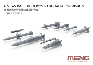 Detalle del set de bombas y misiles para aviones occidentales modernos en escala 1:48 de Meng referencia SPS072