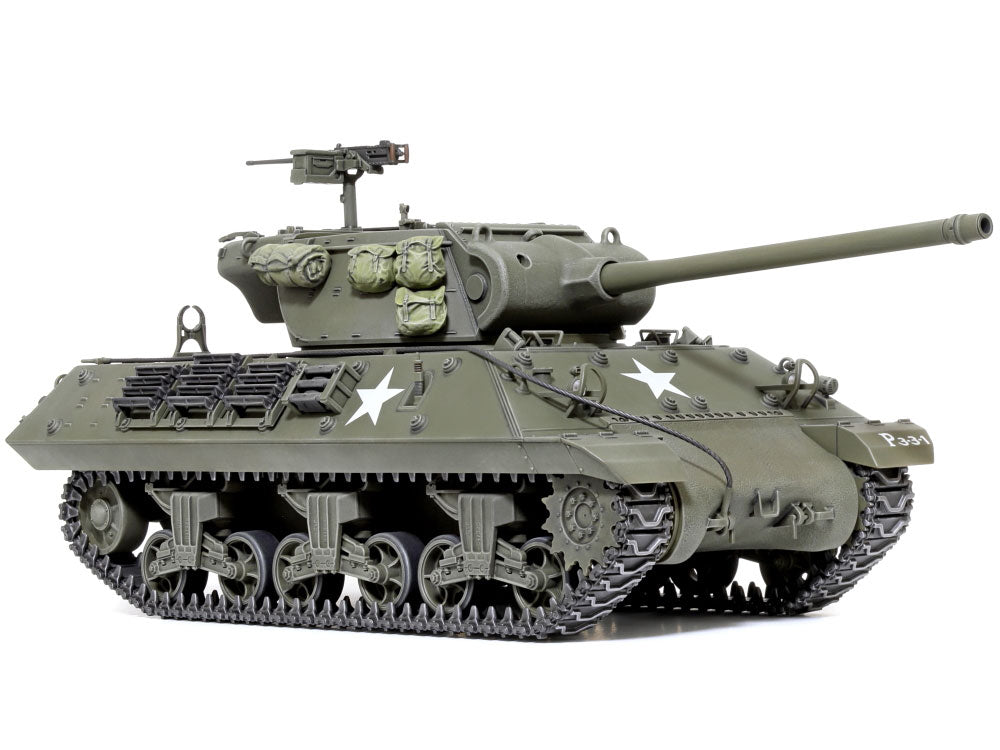 Vista lateral derecha de la maqueta del cazacarros norteamericano M36 en escala 1:35 de Tamiya referencia 35390