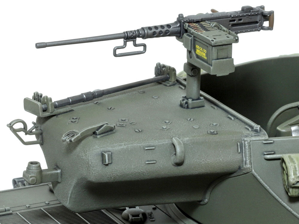Detalle de la ametralladora de la maqueta del cazacarros norteamericano M36 en escala 1:35 de Tamiya referencia 35390