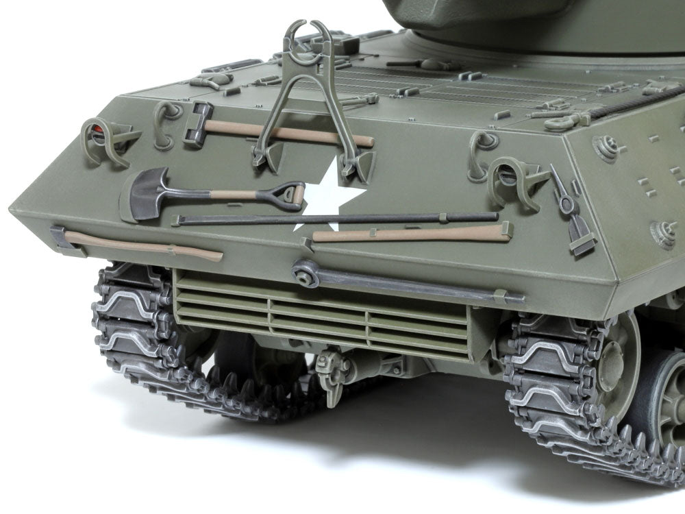 Vista trasera de la maqueta del cazacarros norteamericano M36 en escala 1:35 de Tamiya referencia 35390