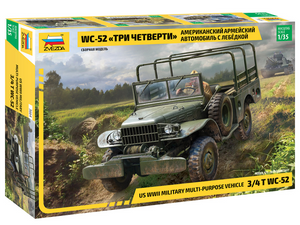 Foto de la portada de la maqueta de camión ligero norteamericano WC-52 en escala 1:35 de Zvezda referencia 3664