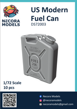 Set de 10 garrafas de combustible en escala 1:72 de Necora Model referencia VS72003