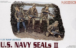 Portada de la caja de figuras de soldados Navy Seals en Vietnam en escala 1:35 de Dragon referencia 3316