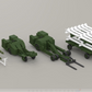 Foto de las maquetas de tractores de pista y carritos norteamericanos en escala 1:48 de Zimi Models referencia 80160