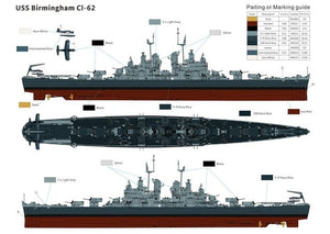 VERY FIRE (1/350) U.S. Navy Light Cruiser USS Birmingham CL-62