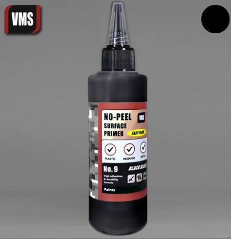 Bote de 100ml de mprimador avrilíco de VMS No Peel en color negro brillante
