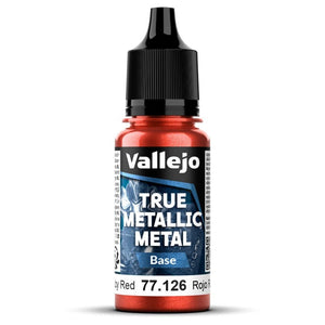 Bote de pintura de 18ml de Vallejo True Metallic Metal color base Rojo Rubí referencia 77126