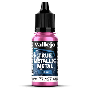 Bote de pintura de 18ml de Vallejo True Metallic Metal color base Magenta Carmesí referencia 77127