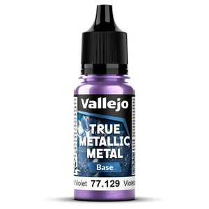 Bote de pintura de 18ml de Vallejo True Metallic Metal color base Violeta Celestial referencia 77129