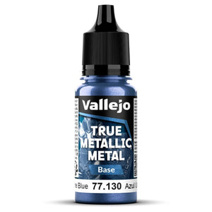 Bote de pintura de 18ml de Vallejo True Metallic Metal color base Azul Ultramar referencia 77130