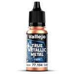 Bote de 18ml de pintura True Metallic Metal color Cobre Antiguo de Vallejo referencia 77104