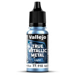 Bote de 18ml de pintura True Metallic Metal color Azul Ultramar de Vallejo referencia 77110