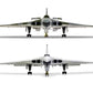 Vistas delanteras de las 2 decoraciones para Avro Vulcan B.2 Airfix 1:72 A12011