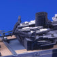 Vista detalle chimeneas de la maqueta del Crucero de Batalla Británico Repulse en escala 1:700 de Tamiya con referencia 31617