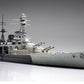 Vista lateral derecha de la maqueta del Crucero de Batalla Británico Repulse en escala 1:700 de Tamiya con referencia 31617