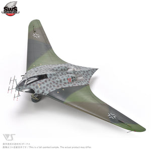 Vista lateral izquierda de la maqueta del avión alemán Horten Ho 229B en escala 1:32 de Zoukei Mura referencia SWS24 