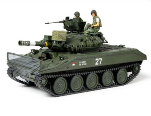 Vista delantera del tanque norteamericano M551 Sheridan en Vietnam en escala 1:35 de Tamiya con referencia 35365