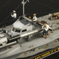 Vista lateral de la maqueta de la lancha torpedera britanica Vosper 74 en escala 1:35 de Italeri referencia 5624