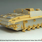 Vista trasera derecha de la calcas con zimmerit con patrón waffle en maqueta de Tamiya del cazacarros alemán Stug III G en escala 1:35 de Def Model referencia 35024