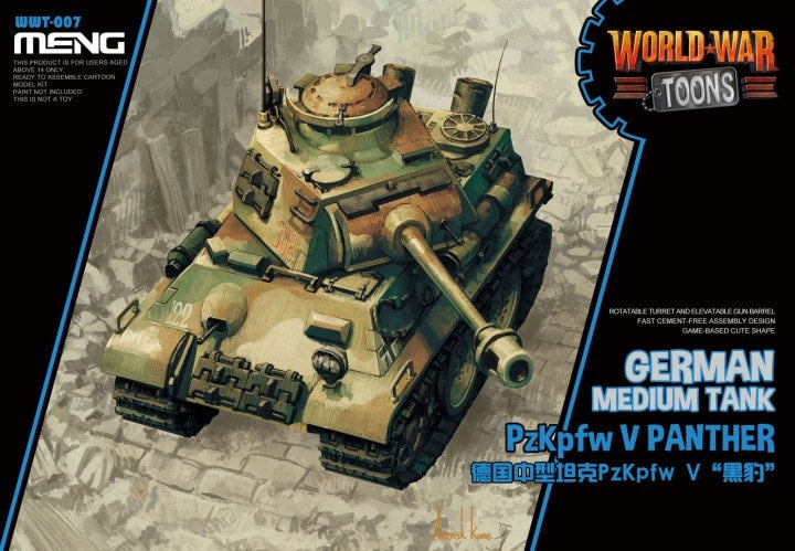 Tanque huevo del Panther alemán, maqueta para empezar de fácil montaje de Meng referencia WWT-007