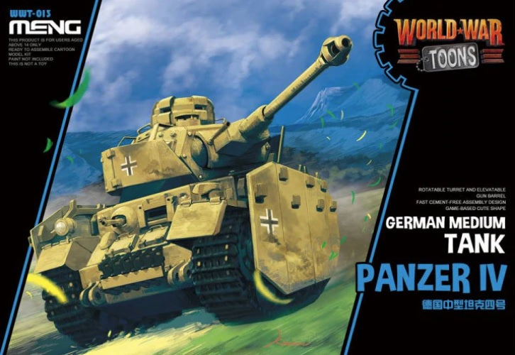 Tanque huevo del Panzer IV  alemán, maqueta para empezar de fácil montaje de Meng referencia WWT-013