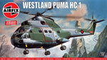 Portada de la caja de la maqueta del helicóptero militar Westland Puma HC.1 en escala 1:72 de Airfix referencia A03021V
