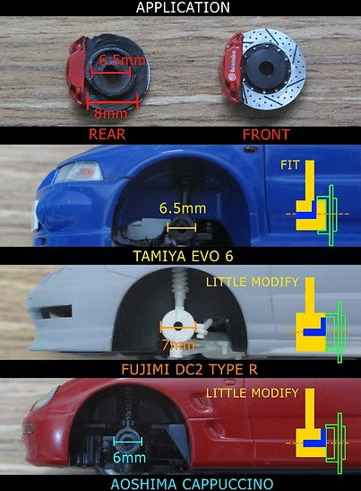 Instrucciones 2 del set de discos de frenos en escala 1:24 de ZoomOn referencia Z013