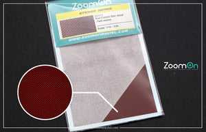 Calcas simulando la fibra de carbón en color rojo y en forma de trenzado de ola de Zoom In referencia ZD171