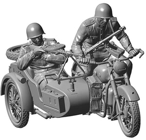 ZVEZDA (1/35) Moto soviétique M-72 avec side-car et équipage
