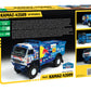 Contraportada de la caja de la maqueta del camión de competición de rally Kamaz 43509 en escala 1:35 de Zvezda referencia 3657