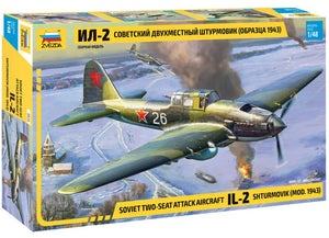 ZVEZDA (1/48) IL-2 Shturmovik (mod.1943) Soviet Two-Seat Attack Aircraft
