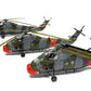 Foto de las tres decoraciones con las hélices desplegadas de la maqueta del helicóptero Westland Wessex HC2 en escala 1:72 de Airfix referencia A04068
