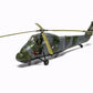 Foto con las hélices desplegadas y decoración británica de la maqueta del helicóptero Westland Wessex HC2 en escala 1:72 de Airfix referencia A04068