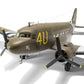 Foto frontal de la maqueta del avión de carga C-47 Skytrain en escala 1:72 de Airfin referencia A08014