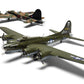 Foto de ambas versiones de la maqueta del bombardero B-17G en escala 1:72 de Airfix referencia A08018A