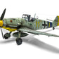 Foto frontal con decoración 4 de la maqueta del caza alemán Me109 G5/6 en escala 1:24 de Airfix referencia A17003