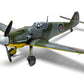 Foto frontal con decoración 2 de la maqueta del caza alemán Me109 G5/6 en escala 1:24 de Airfix referencia A17003