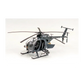 Foto delantera de la maqueta del helicóptero norteamericano AH-6J Little Bird en escala 1:35 de Zimi Model referencia 50001