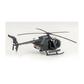 Foto trasera de la maqueta del helicóptero norteamericano AH-6J Little Bird en escala 1:35 de Zimi Model referencia 50001