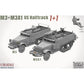 Perfiles del combo de dos maquetas del Halftarck norteamericano M3 en escala 1:35 de Andy´s Hobby Headuarters referencia 35001