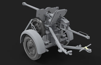 Foto trasera del cañón ligero antitanque alemán sPz41 en escala 1:35 de Bronco referencia CB35141