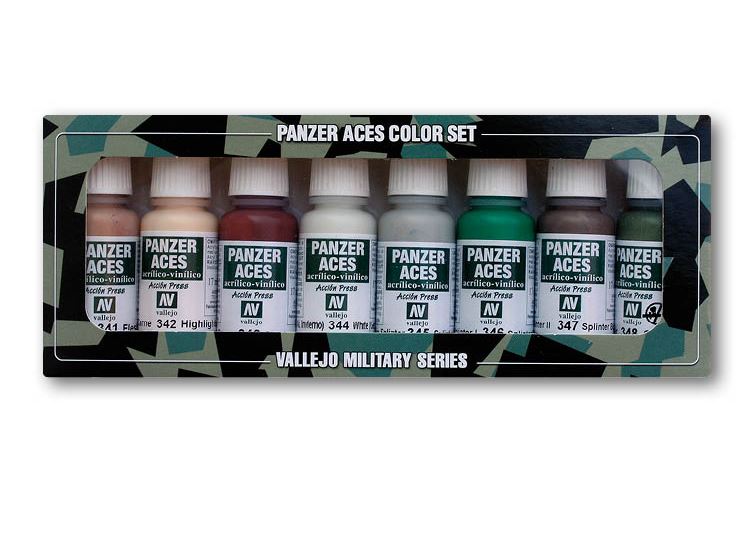 VALLEJO Model Color Set: Panzer Aces - Colores Piel y Camuflaje
