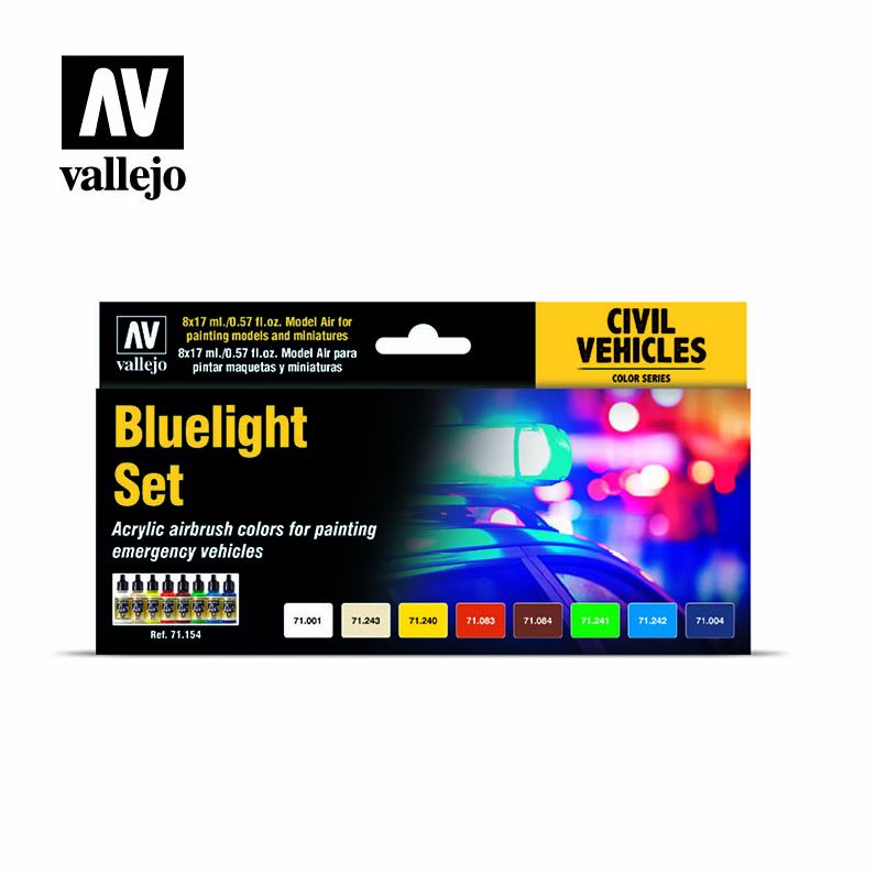 VALLEJO Model Air Set: Bluelight Set (8 colores)