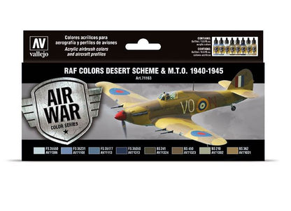 VALLEJO Model Air Set: RAF colors Desert Scheme & M.T.O. 1940-1945 (8 colores)