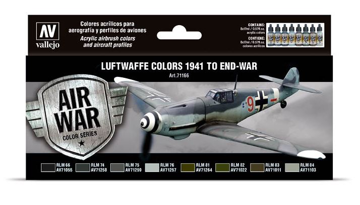 VALLEJO Model Air Set: Luftwaffe colors 1941 to end-war (8 colores)