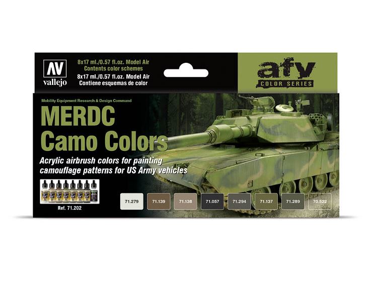 VALLEJO Model Air Set: MERDC Camo Colors (8 colores)