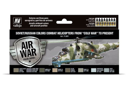 VALLEJO Model Air Set: Soviet/Russian colors Combat Helicopters post WWII to present (8 colores)