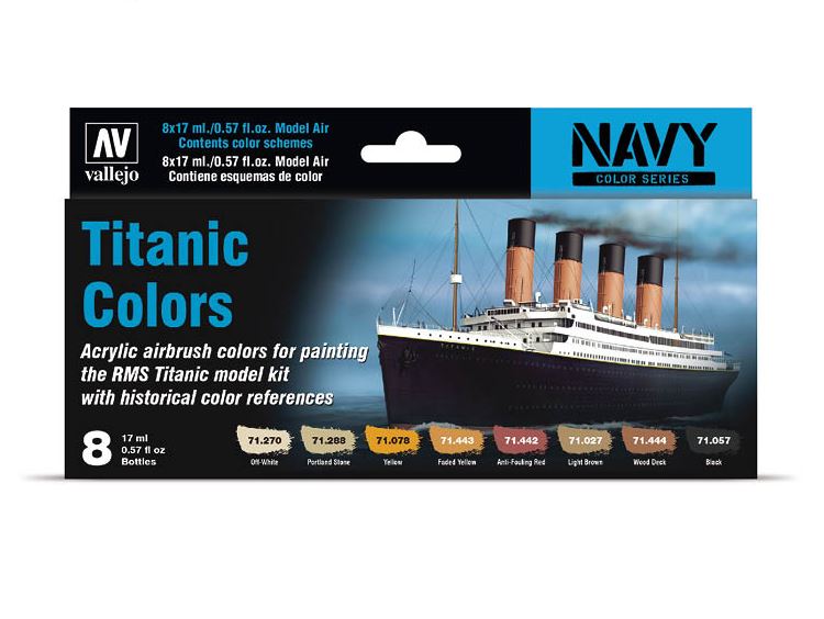 VALLEJO Model Air Set: Titanic Colors - Navy Color Series